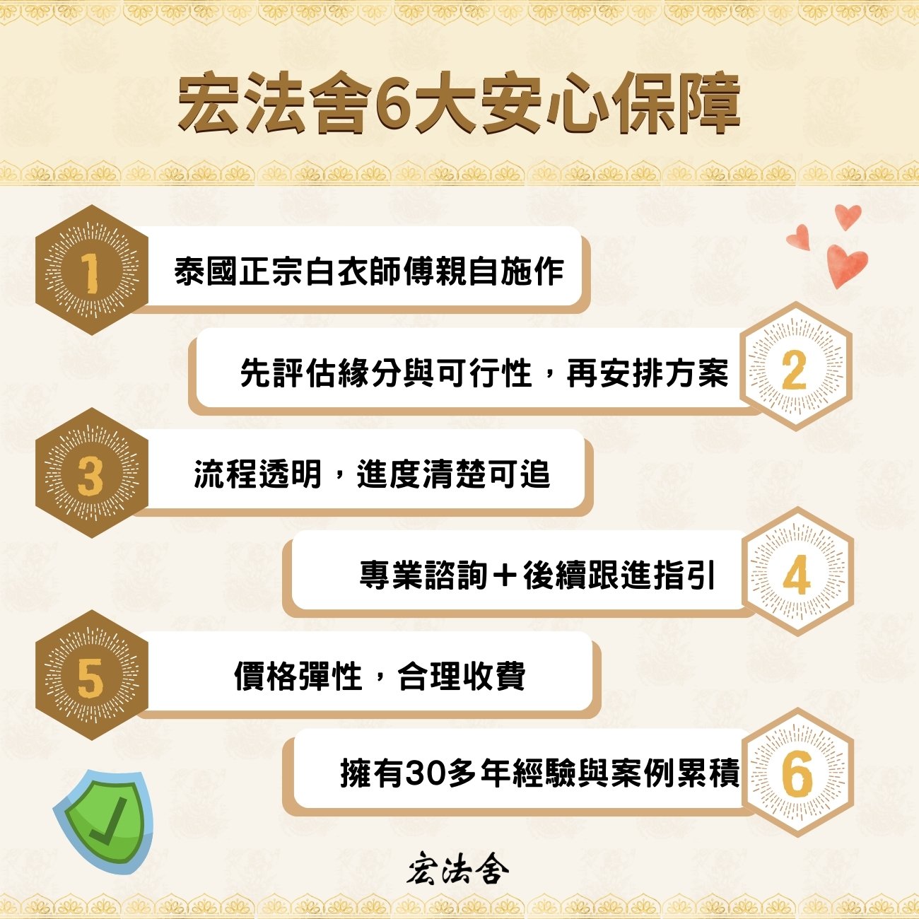 白衣阿贊是泰國愛情降的關鍵?4個選擇正宗白衣師傅要點,助你成功挽回感情 2 宏法舍6大安心保障